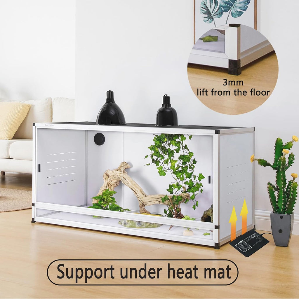 Reptile Terrarium 120 Gallon PVC Enclosure for Bearded Dragon Gecko Lizard Snake U306936