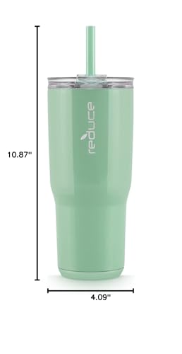 REDUCE Cold1 34 oz Tumbler with Lid and Straw, Vacuum Insulated Stainless Steel D10206