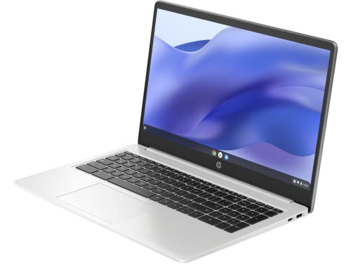HP Chromebook 15 15.6" HD Laptop, Intel Pentium N6000, 8GB RAM, 128GB Storage, Silver N24809