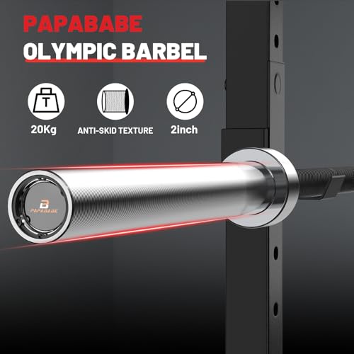 PAPABABE Olympic Barbell 2-inch 45lb Weight Bar for Strength Training V204840