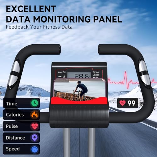 Foldable Exercise Bike with 16-Level Magnetic Resistance for Home T532