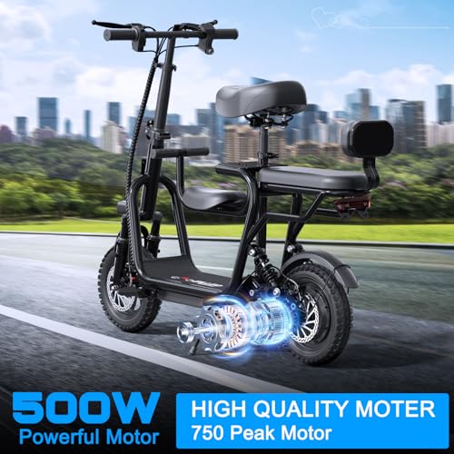 Electric Scooter with Seat for Adult, 350W Motor, 20 Mile Range C382991