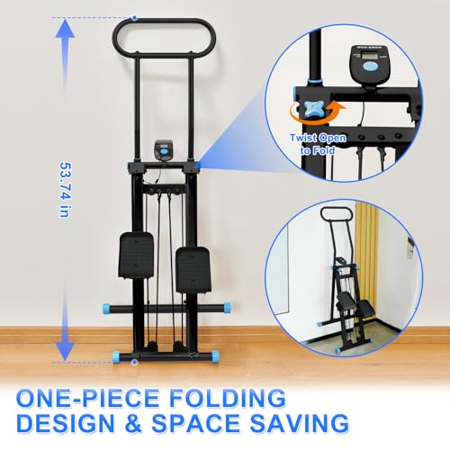 Folding Stair Stepper with Adjustable Handlebar for Home Gym G4022