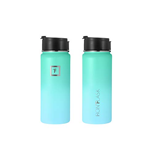 IRON °FLASK Stainless Steel Insulated Water Bottle with 3 Lids, 40 oz U19688