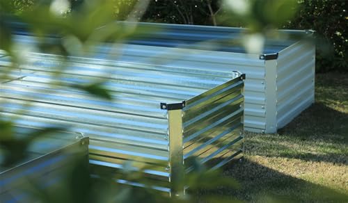 Galvanized Raised Garden Bed 8x4x1FT for Vegetables Outdoor T41136