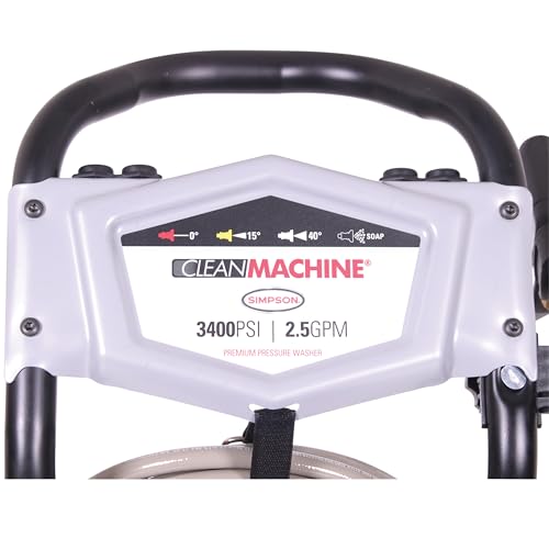 Simpson Cleaning 3400 PSI Gas Pressure Washer, 2.5 GPM, CRX Engine, 25-Foot Hose K189
