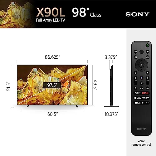 Sony 85 Inch 4K Ultra HD TV X90L Series BRAVIA XR Full Array LED Smart Google TV W2345