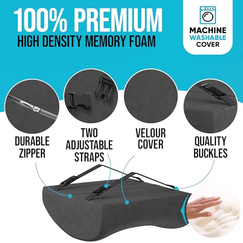 FORTEM Office Chair Cushion and Back Support, Memory Foam Lumbar Pillow, Non Slip, XL V440