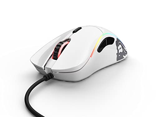 Glorious Model D Wired Gaming Mouse - 68g Honeycomb RGB Ergonomic, Matte White M160012