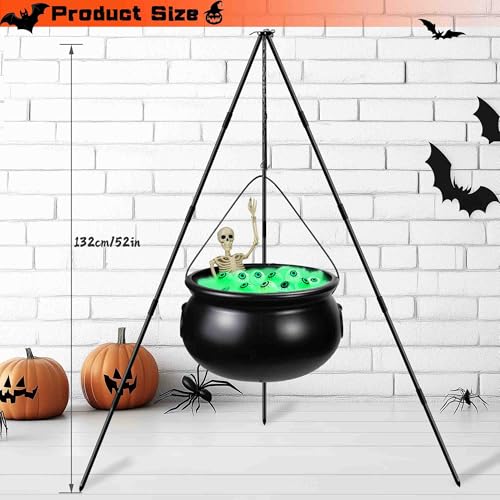 Halloween Witch Cauldron with Tripod Outdoor Yard Decor L667