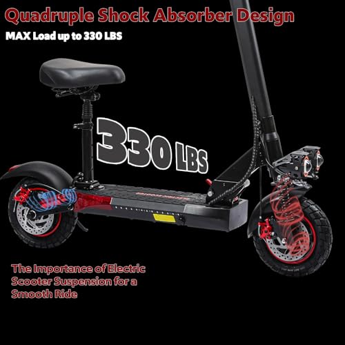 Off Road Electric Scooter Adults 800W 48V 11" All-Terrain Tires Dual Suspension B277