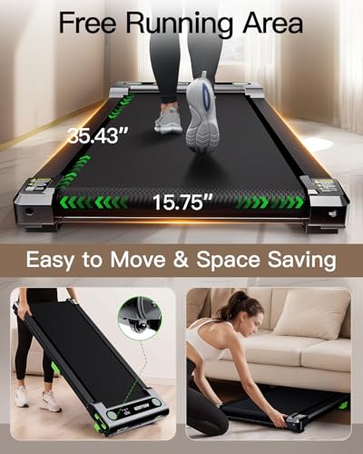 Akluer Walking Pad with Incline, 2.5 HP Under Desk Treadmill for Home L144230