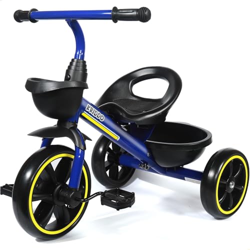 KRIDDO Kids Tricycle for Toddlers Age 2-5 Years, Blue P72011
