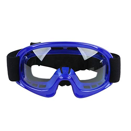 SLMOTO Dot Youth Kids Motocross Offroad Helmet with Goggles and Gloves Blue Skull D851858