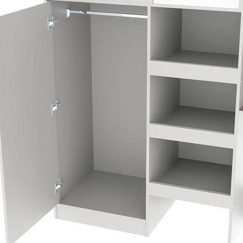 Harper & Bright Designs Full Loft Bed with Desk and Storage, Gray K73009