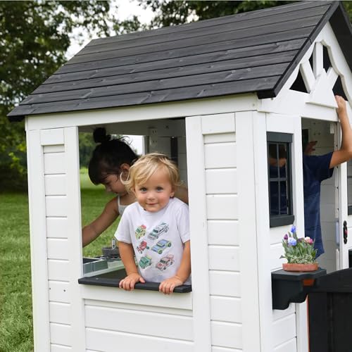 Backyard Discovery Sweetwater Cedar Wooden Kids Playhouse with Play Kitchen P65438