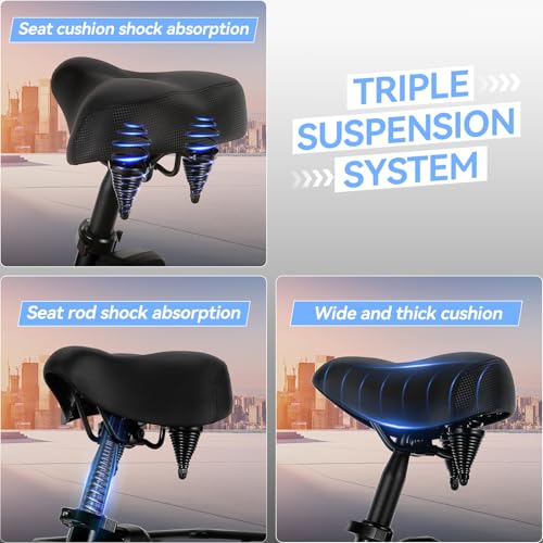 Vivi T01 20" x2.6 Fat Tire Electric Tricycle for Adults, 750W Peak, Folding 3-Wheel Bike D7496