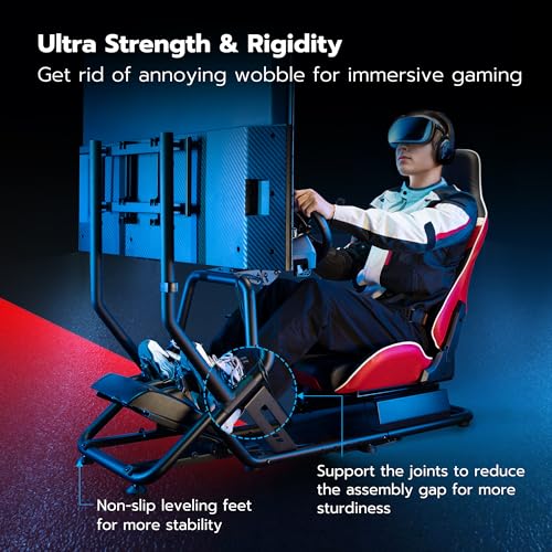 ARES WING Racing Simulator Cockpit with Monitor Mount and Seat P60837