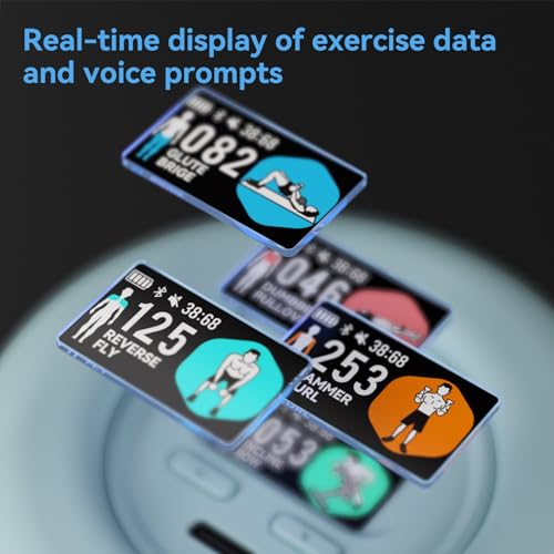 Smart Dumbbells Set with Speaking Display - Home Gym Exercise Equipment - Set of 2 C53647