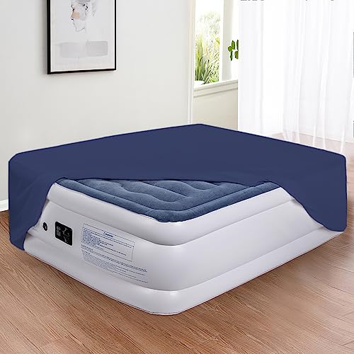 Bedecor Air Bed Sheets for Mattress Cover Removable Elastic Band Soft Breathable Twin XL Light Gray U508