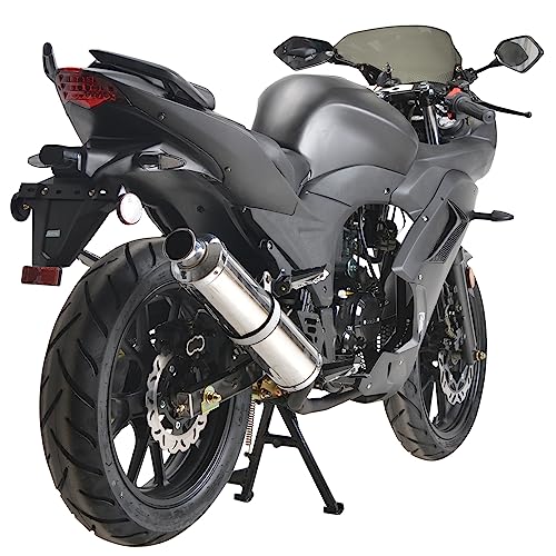 HHH 125cc Motorcycle with Manual Transmission, 17 inch Wheels, Black V540
