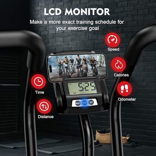 pooboo Exercise Bike, Stationary Bike for Home Gym with Bluetooth Fan N175
