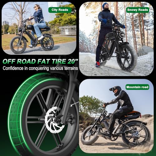 MOVCAN V30 Series Electric Bike for Adults 20" Fat Tire Ebike N31922