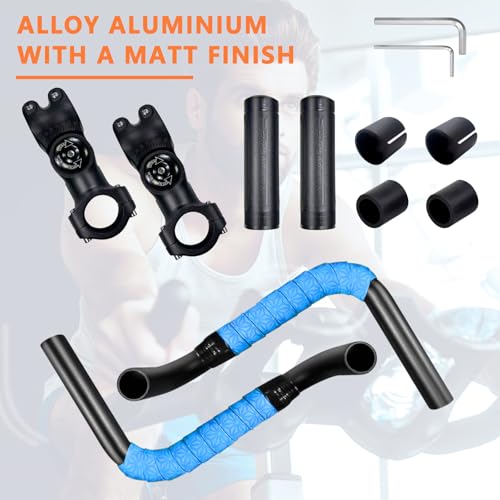 Handlebar Extender for Peloton Indoor Exercise Bikes, Sheep-horn with Black Tapes & Grips F973