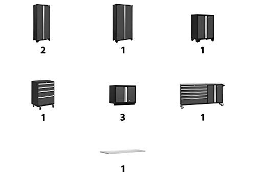 NewAge Products Bold Series Gray 10 Piece Garage Cabinets S1630