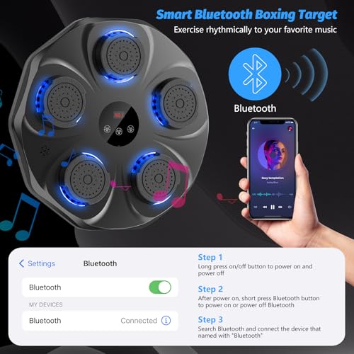 Music Boxing Machine with Gloves, Wall Mounted Electronic Target for Adults Kids D339716