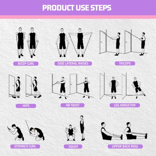 VEICK Resistance Bands with Handles for Home Workout O75059