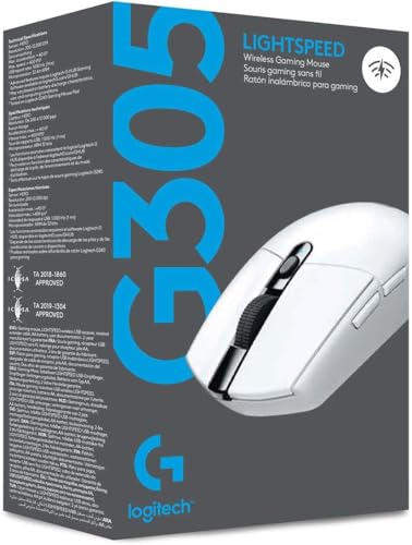 Logitech G305 LIGHTSPEED Wireless Gaming Mouse, Hero 12K Sensor, Black O4133