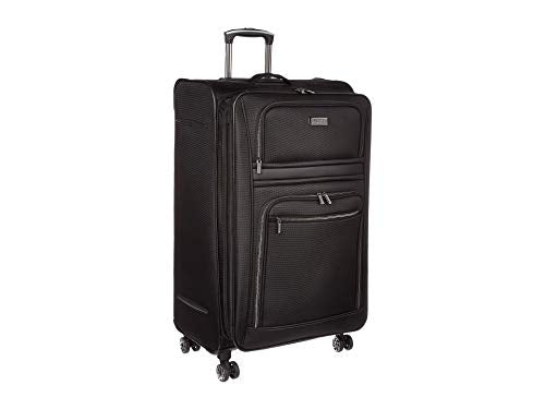Kenneth Cole REACTION Rugged Roamer Softside 8-Wheel Spinner Luggage, Black, 20-Inch Carry-On N740