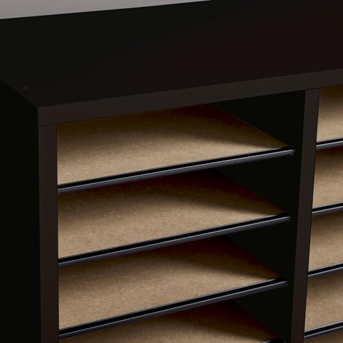 Safco Wooden Paper and Mail Organizer, Adjustable Shelves, Stackable B285