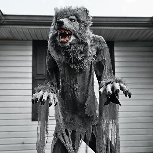 Haunted Hill Farm Motion-Activated 7.5-Ft. Smoldering Ghoul Animatronic Halloween Decoration N1475