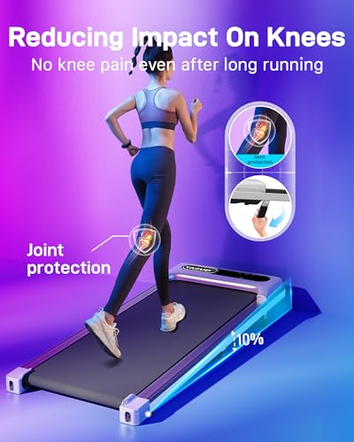 Under Desk Treadmill 2.5 HP Portable Walking Pad with Remote Control, Silver T6880