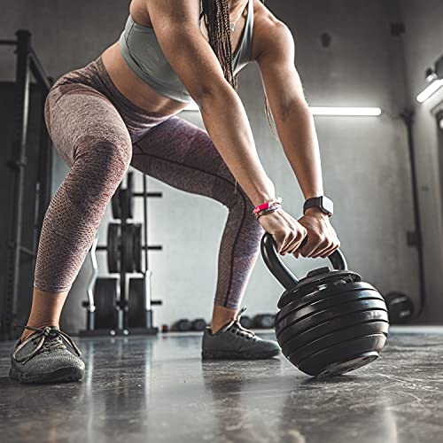 Tru Grit Fitness Adjustable Kettlebell 20LB Home Gym Strength Training C2794
