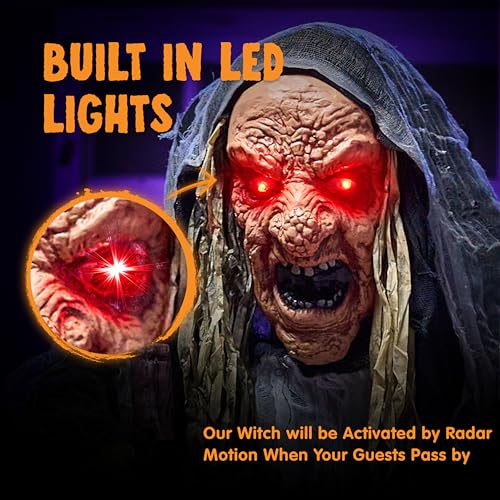 JOYIN 65" Halloween Animatronics Ghost Decor with Sound for Outdoor T10357