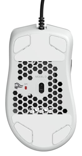 Glorious Model D Wired Gaming Mouse - 68g Honeycomb RGB Ergonomic, Matte White M160012