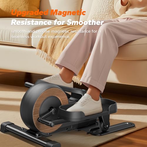 MERACH Under Desk Elliptical Machine Seated Pedal Exerciser for Seniors, 8 Resistance Levels N161530