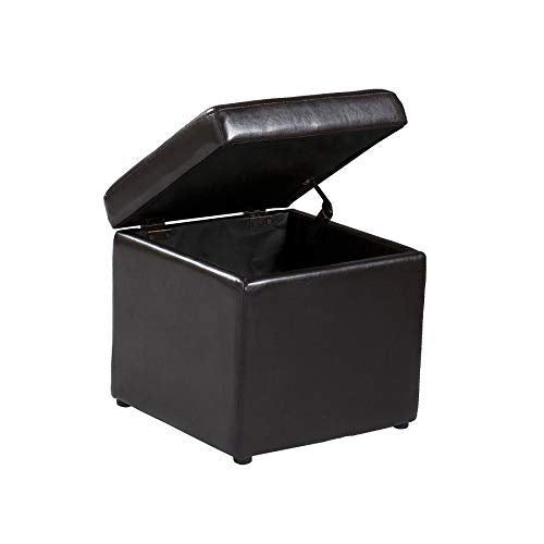 SEI Furniture Nylo Nesting Coffee Table and Storage Ottomans Set, Dark Chocolate M51093