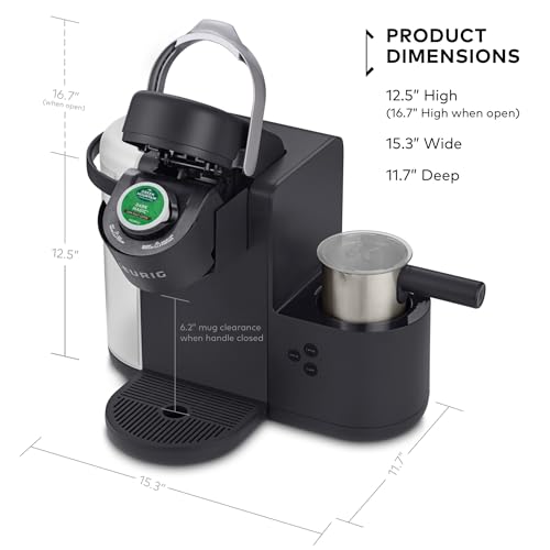 Keurig K-Cafe Single-Serve Coffee, Latte & Cappuccino Maker with Milk Frother, Dark Charcoal H6761