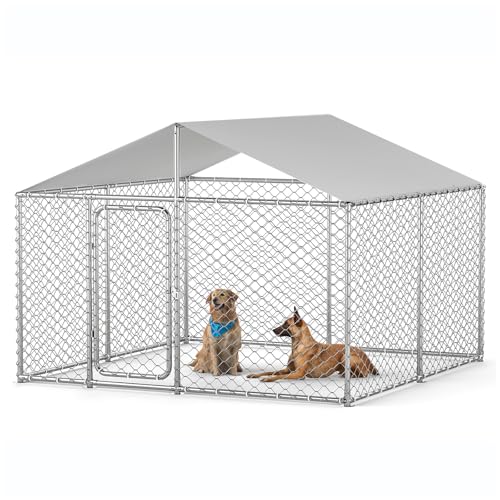 Outdoor Dog Kennel Heavy Duty with Waterproof Cover and Lock Q463