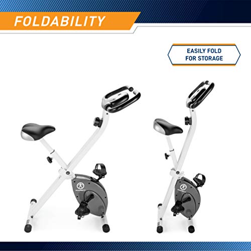 Marcy Foldable Upright Exercise Bike with Adjustable Resistance H1253