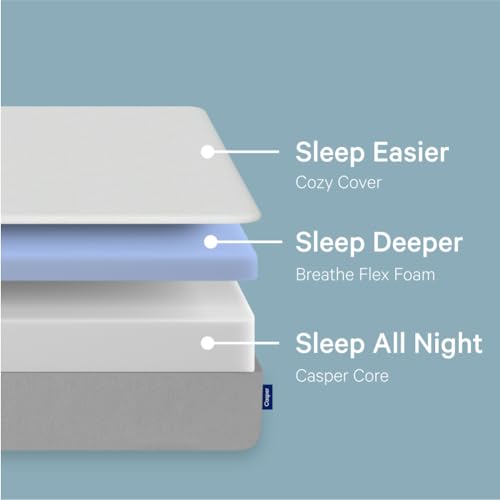 Casper Sleep Element Queen Medium Firm Memory Foam Mattress, Grey V404358
