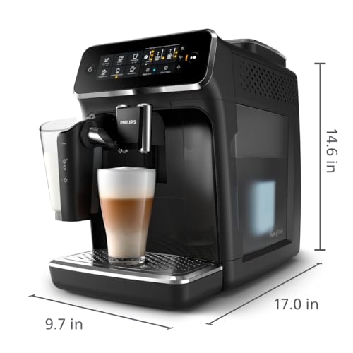 Philips 3200 Series Fully Automatic Espresso Machine with LatteGo, Black (EP3241/54) Z899846