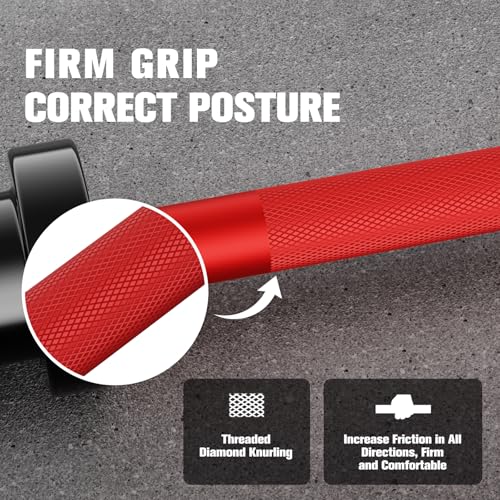 RITFIT Olympic Barbell 4ft/6ft 2 Inch Weight Bar for Strength Training, 500lbs Capacity F369