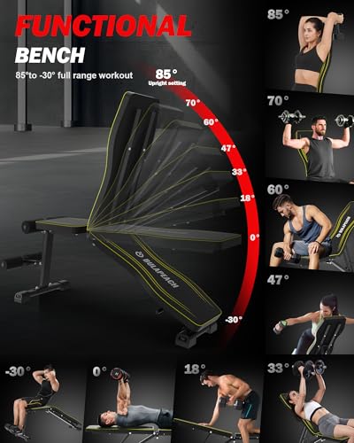 Adjustable Weight Bench for Home Gym, Foldable, 700LBS Capacity B1078