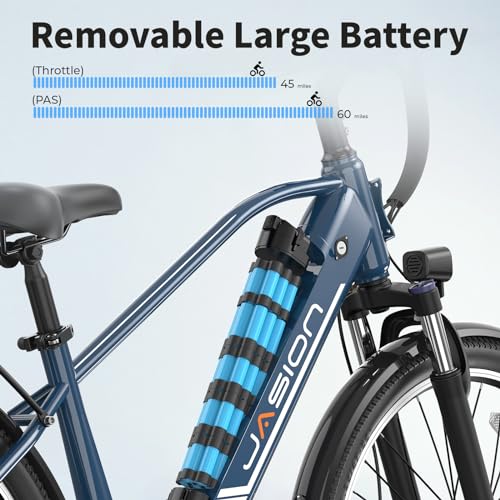 Jasion Roamer Electric Bike for Adults, 1200W Peak Motor, 528WH Removable Battery, 60 Miles Range Y948691