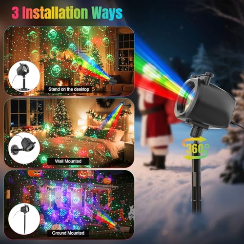 Halloween Christmas Laser Lights Projector Outdoor with Remote Z866